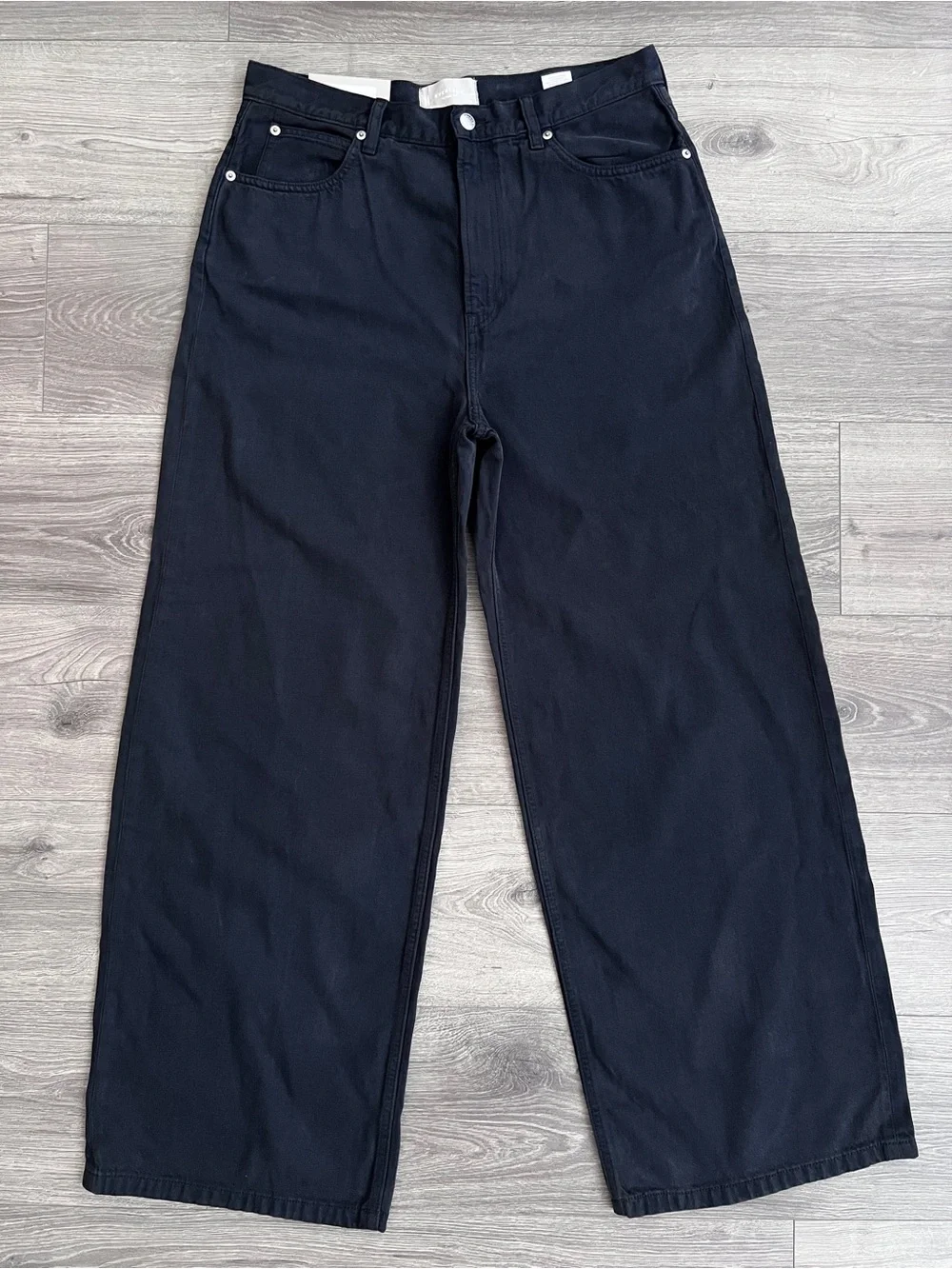 EVERLANE The OG Baggy Jeans Size 31 Ink Navy Relaxed Wide Leg Tencel Denim Retro